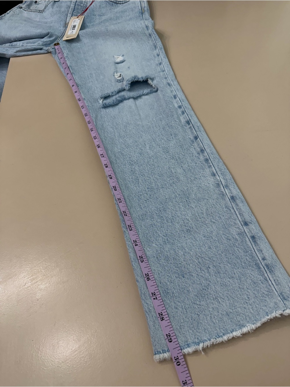 Alice + Olivia Amazing High Rise Boyfriend Distressed Straight Leg Jeans Size 26 - Picture 8 of 14